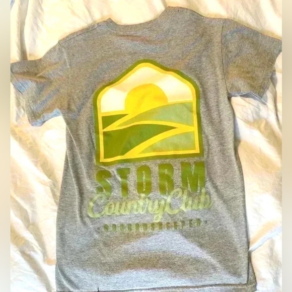 Storm Country Club GOLF preppy gray green T Shirt Men’s Size S short sleeve top - Picture 1 of 7